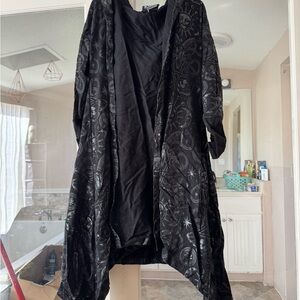 Killstar Black Patterned Women's Robe
